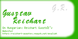 gusztav reichart business card